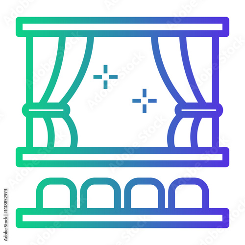 entertainment Line Gradient Icon