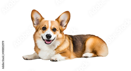 Adorable Corgi Dog with No Background  Ready for Projects, isolated on transparent background