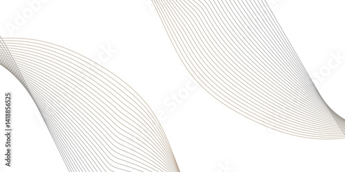 Abstract Vector Composition of Wave Lines on Transparent Background – Ideal for High-Tech Communication Designs, Big Data Reports, Research Presentations, and Business Technology Collateral
