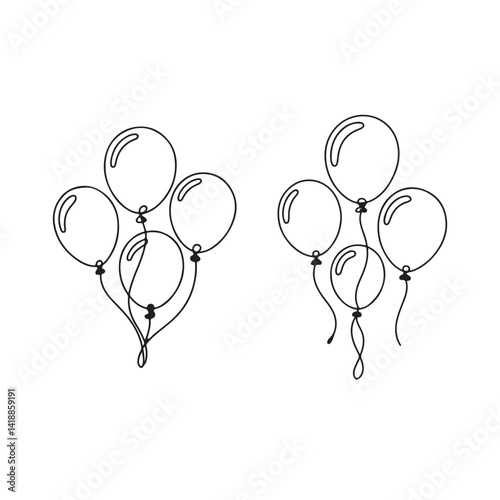 vector illustration of balloons