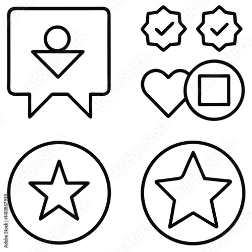 Collection of Simple Line Icons for User Interface Design