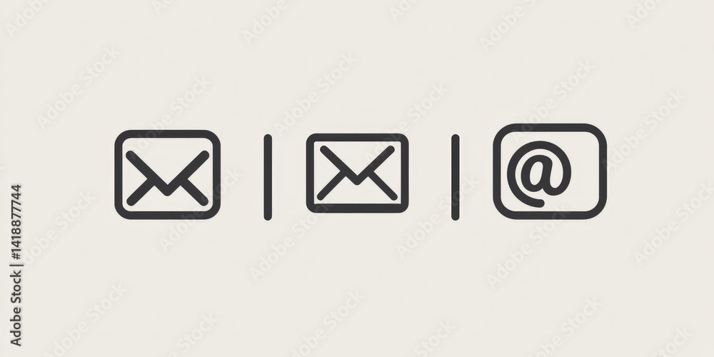 Simple web icons for phone number, email, and address for business. Simple web icons for phone number, email, and address for business.