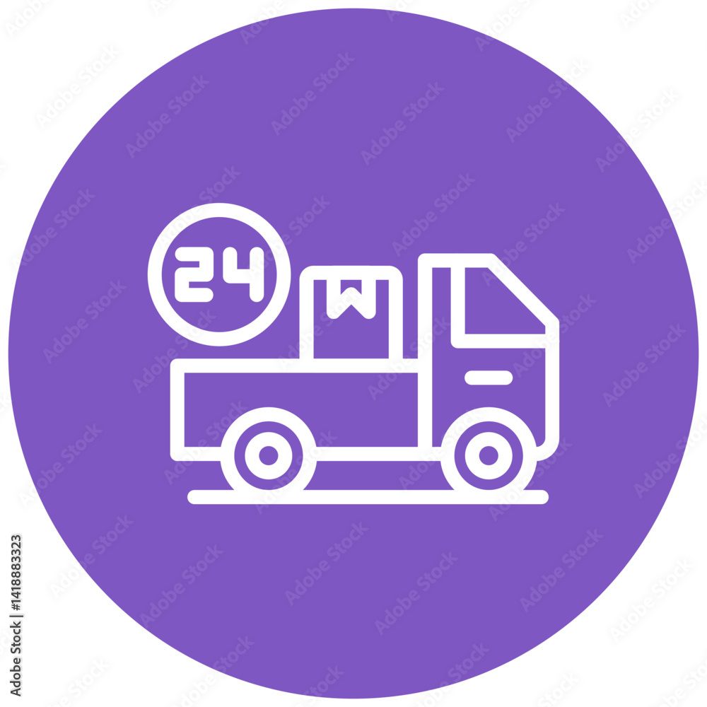24 Hours Delivery Icon 24 Hours Delivery Icon