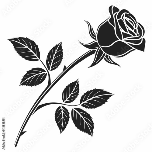 black and white leaves