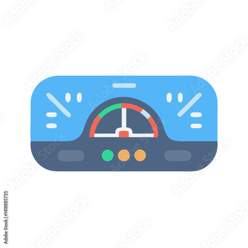 Aircraft Attitude Indicator Icon Showing Neutral Balance