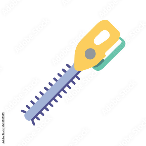 Vector Graphic of a Hedge Trimmer on Black