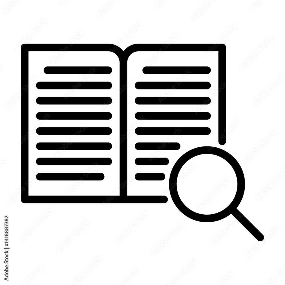 learn outline icon. study black line illustration. learn outline icon. study black line illustration.