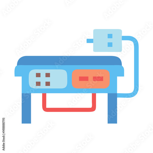 Laboratory instrument for sample preparation, blue color graphic