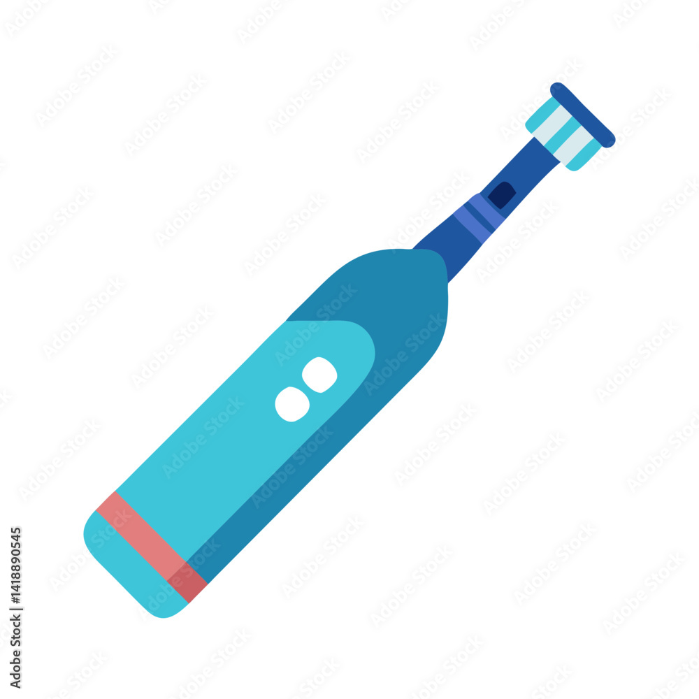Modern electric toothbrush illustration with clean design on black