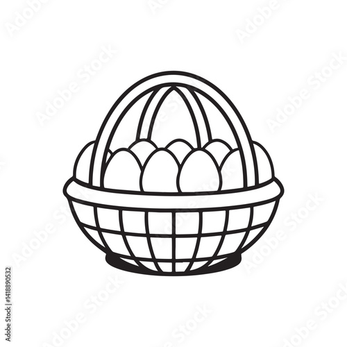easter egg in a basket