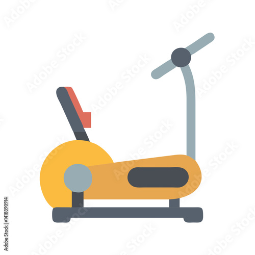 Stationary bike vector illustration for fitness and exercise