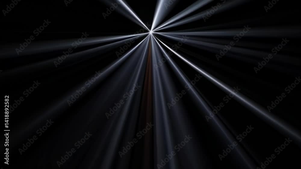 Sun rays isolated on black background for design overlay.
