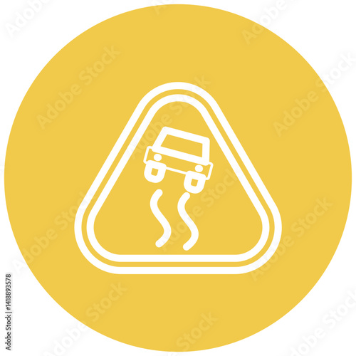 Slippery Road Icon