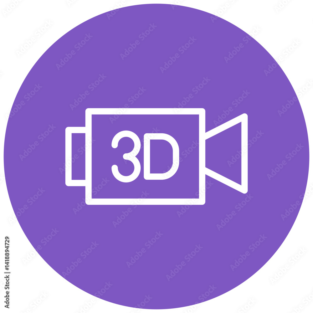 3d Camera Icon 3d Camera Icon