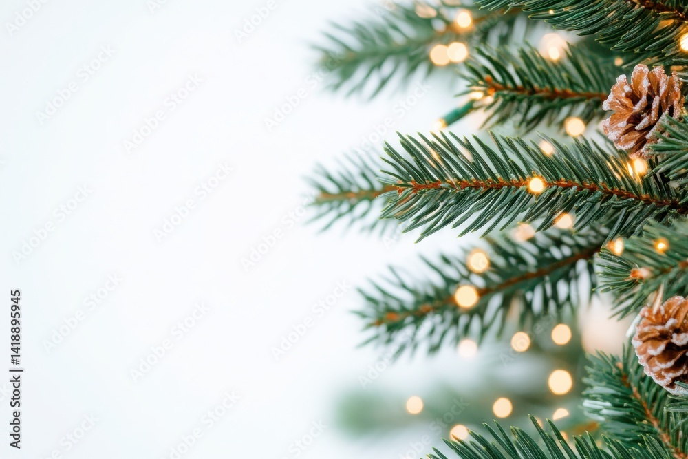 Green evergreen christmas tree branches with snow for holiday season decoration background Green evergreen christmas tree branches with snow for holiday season decoration background