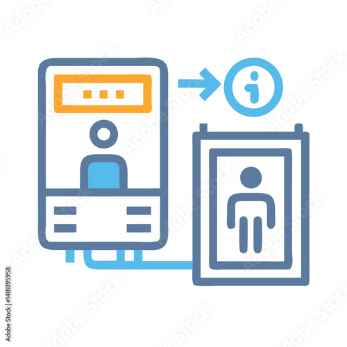 Information Booth Icon, Customer Service and Guide