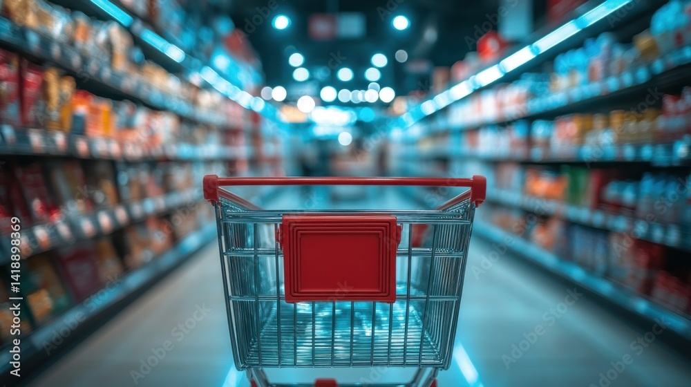 Isolated shopping cart handle view Isolated shopping cart handle view