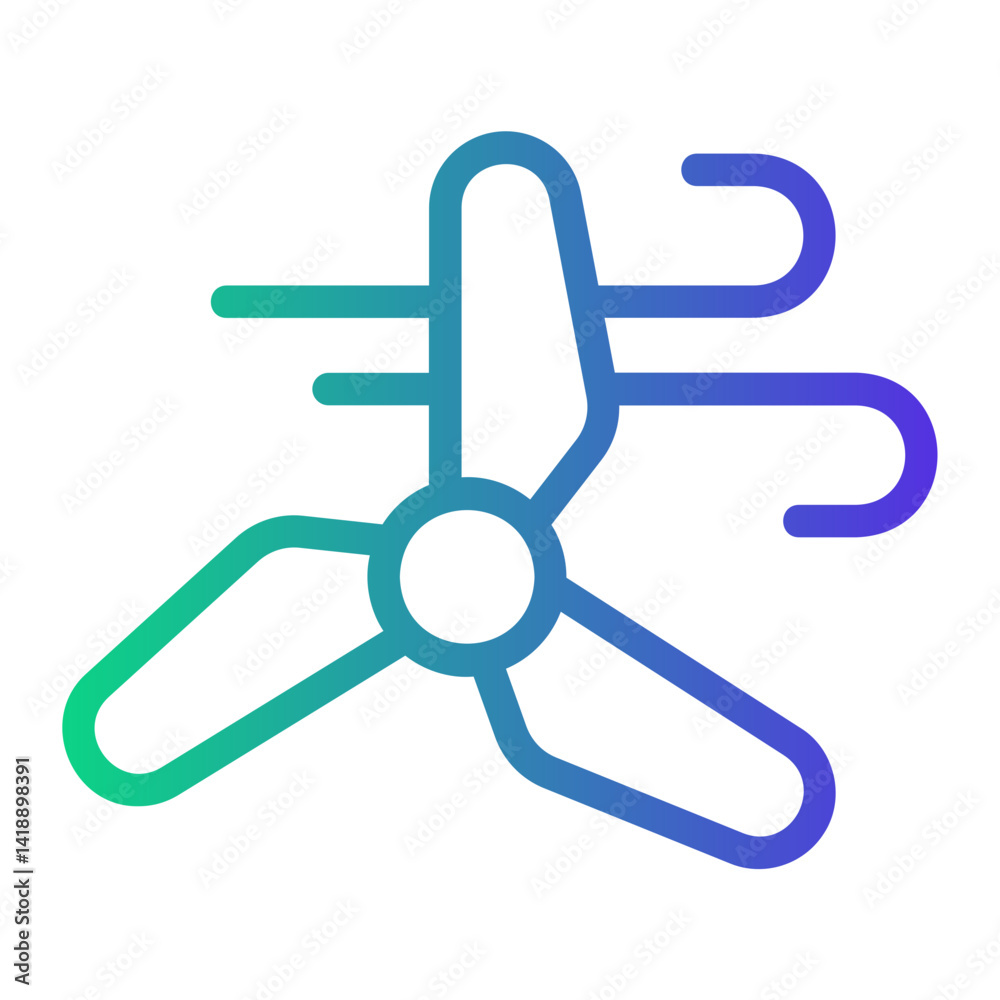 Fototapeta premium wind turbine Line Gradient Icon