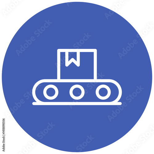 Conveyor Robot Vector Icon