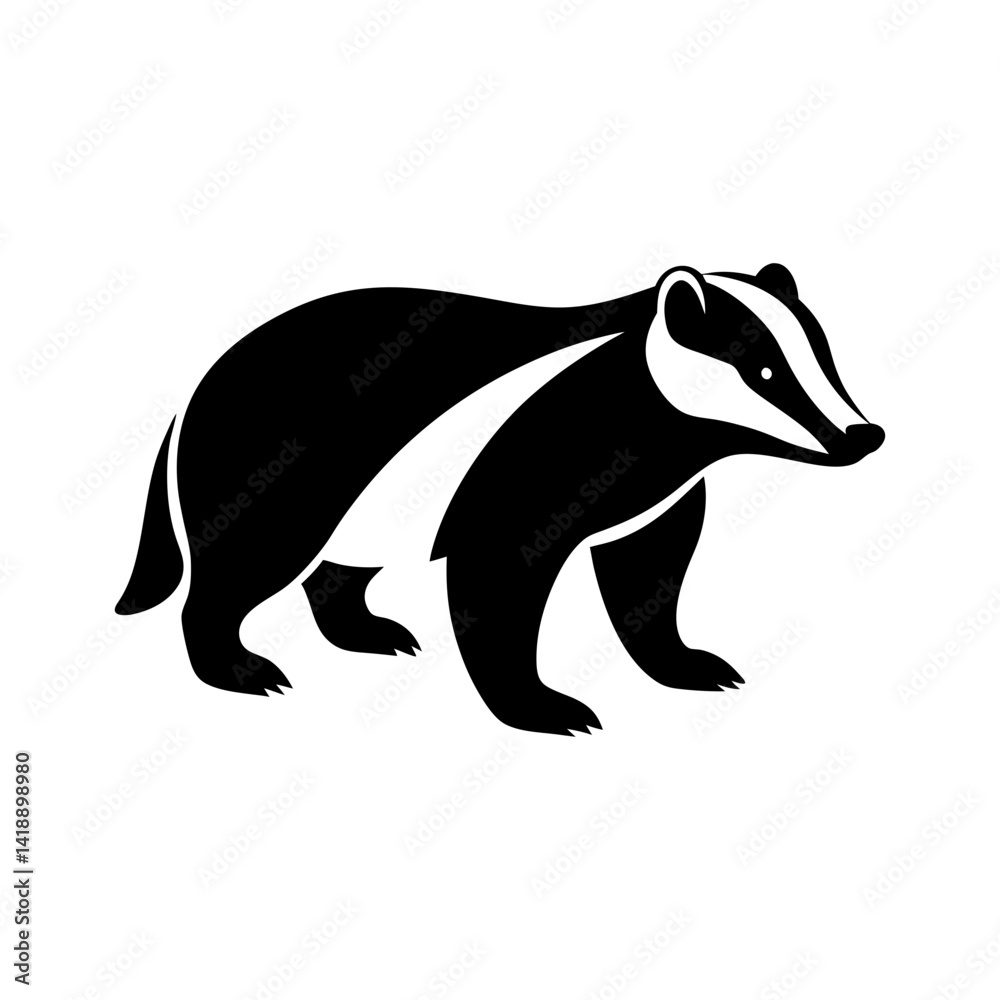 Fototapeta premium badger-vector-silhouette illustration