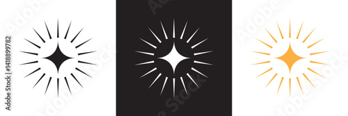 Twinkle star icon glitter bright magic light vector. Magic light pictogram. Vector for websites, mobile interfaces, presentations, banner, visual branding etc. Vector illustration. EPS 10