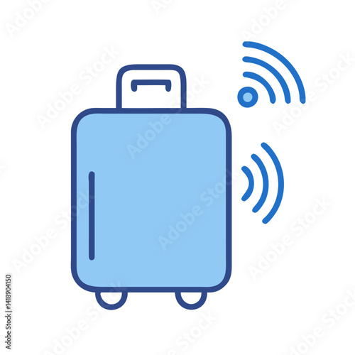 Smart Luggage with WiFi and Tracking Technology Icon