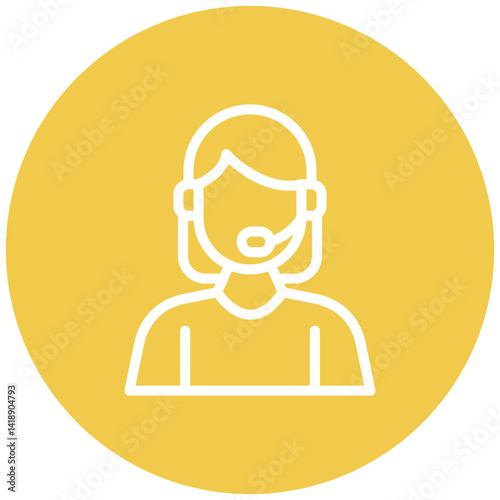 Tech Support Agent Female Icon