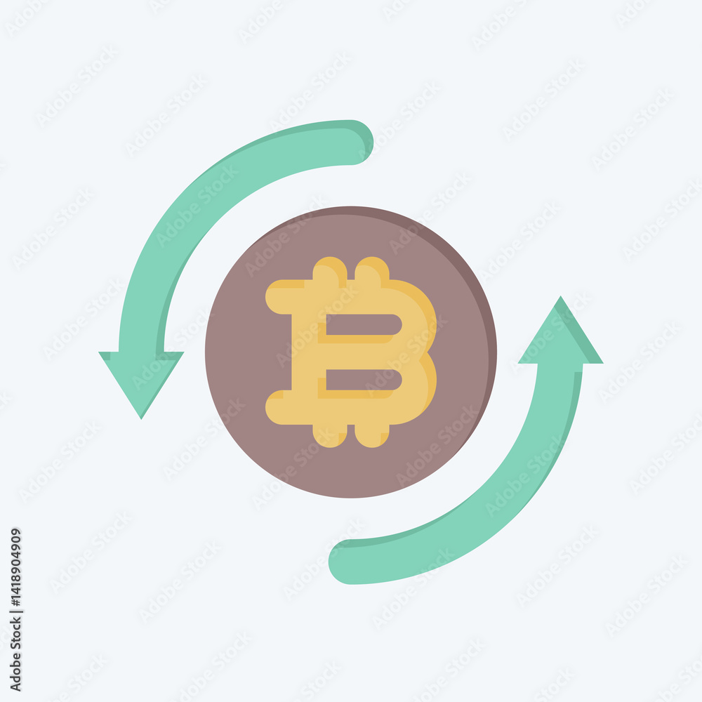 Icon Exchange. related to Cryptocurrency symbol. flat style Icon Exchange. related to Cryptocurrency symbol. flat style