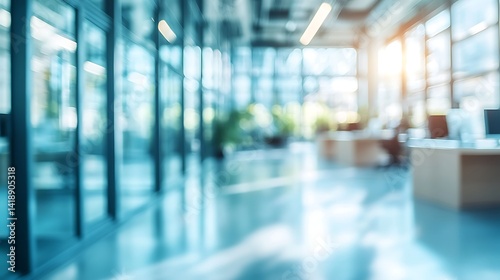 Wallpaper Mural Abstract blurred office interior room. blurry working space with defocused effect. use for background or backdrop in business concept Torontodigital.ca