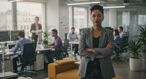 Wallpaper Mural Confident Businesswoman in Modern Office Torontodigital.ca