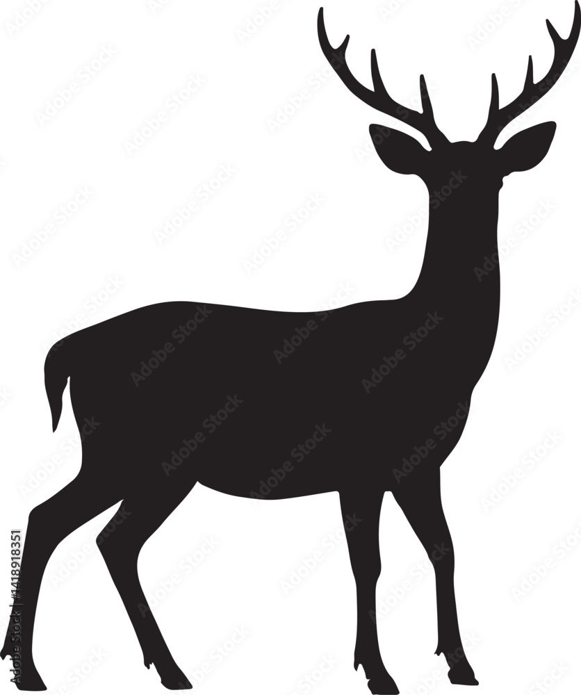 Fototapeta premium Deer Silhouette vector