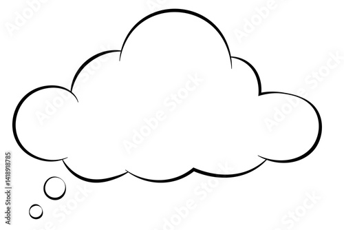 cloud bubble talk vector
