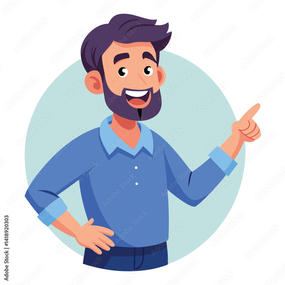 Happy man pointing into a blank copy space spot with two hands Happy man pointing into a blank copy space spot with two hands