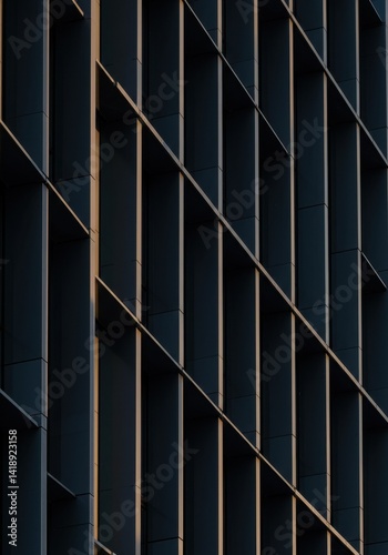 Wallpaper Mural Dark Metal Grid Facade of Modern Building Torontodigital.ca