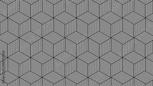 Abstract black white stripe line. geometric triangle texture background. hexagon pattern. retro styled concept. Hexagon mesh design. Modern background with triangle and hexagon shapes pattern.