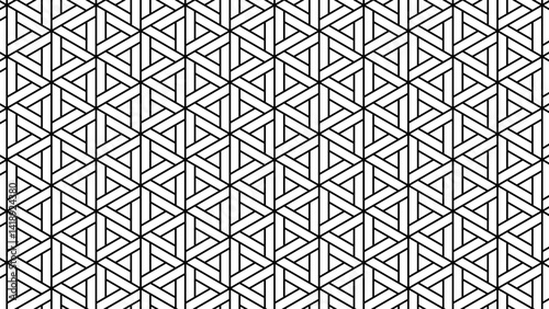 Abstract black white stripe line. geometric triangle texture background. hexagon pattern. retro styled concept. Hexagon mesh design. Modern background with triangle and hexagon shapes pattern.