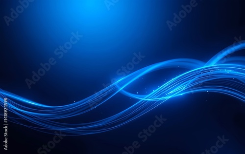 Blue light background image, gradation, lighting, glitter, banner texture advertising poster