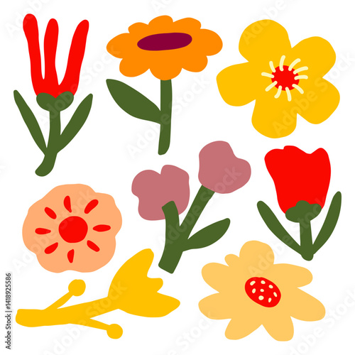 Flower cartoon design vector illustration