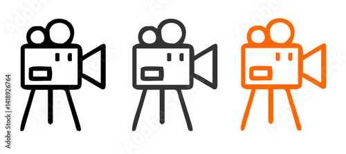 Film industry & Movies vector sign and icon