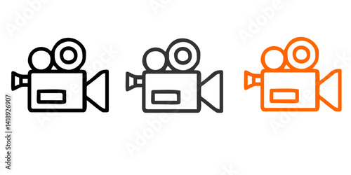Film industry & Movies vector sign and icon
