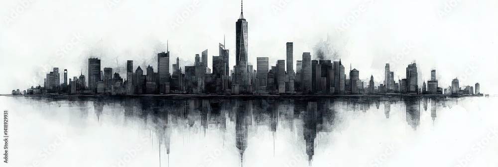 Minimalist Austin Skyline Single Line Art Black Ink Drawing White Background Minimalist Austin Skyline Single Line Art Black Ink Drawing White Background