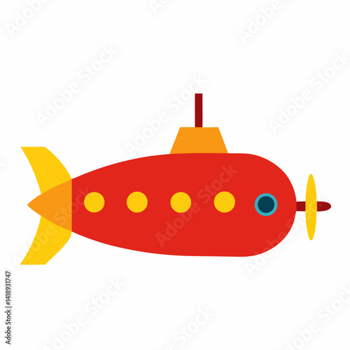 toy boat on white background