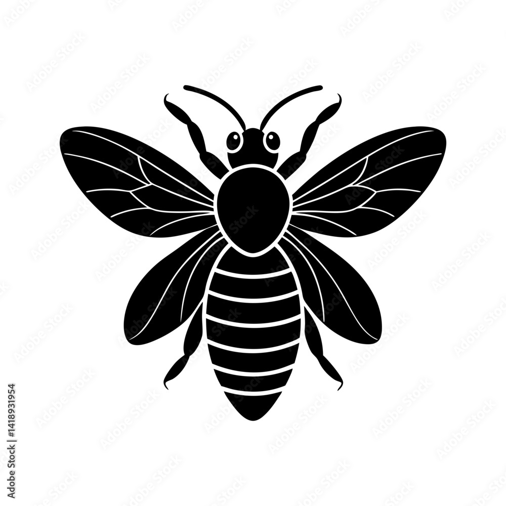Obraz premium bee-vector-silhouette illustration