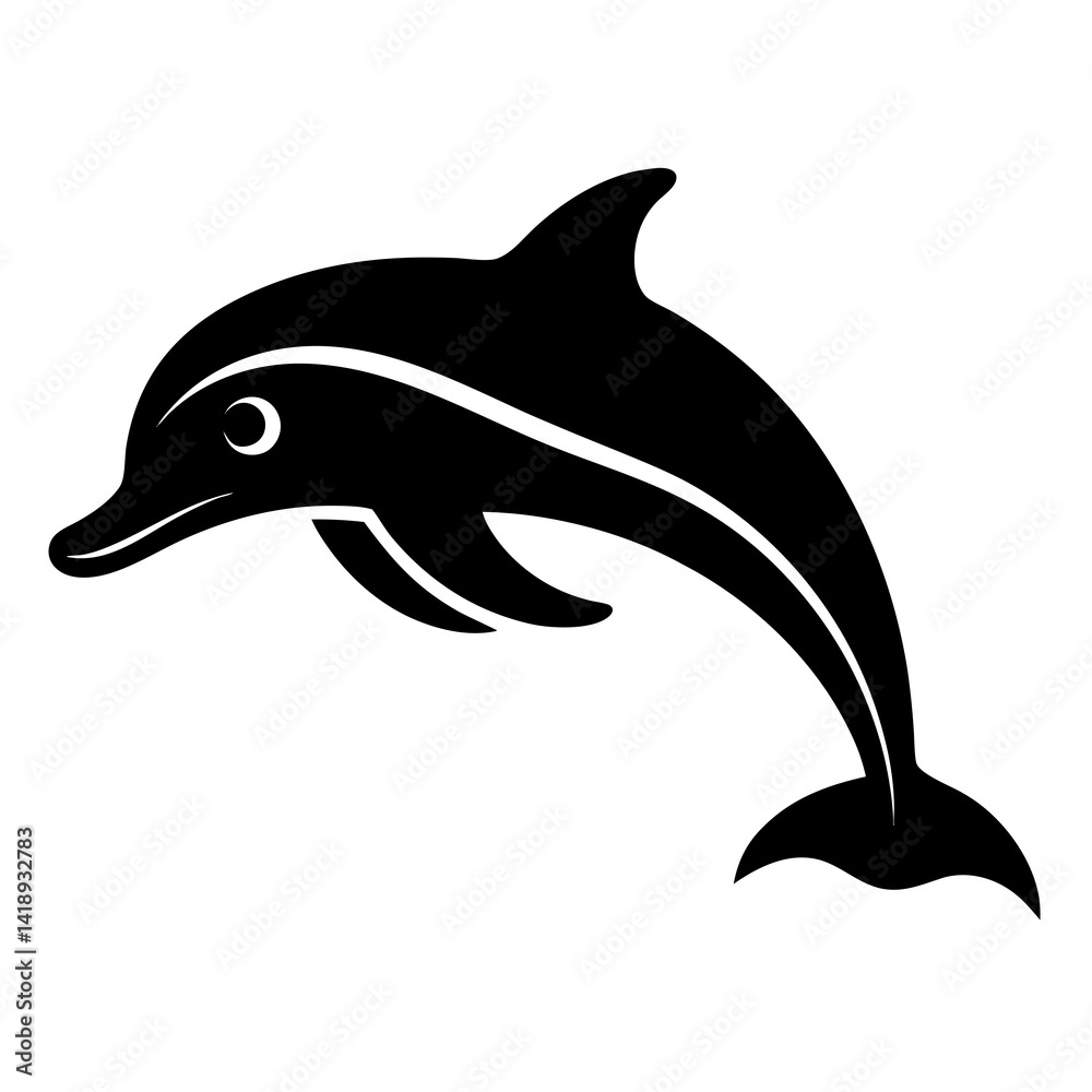 Fototapeta premium dolphin isolated on white background