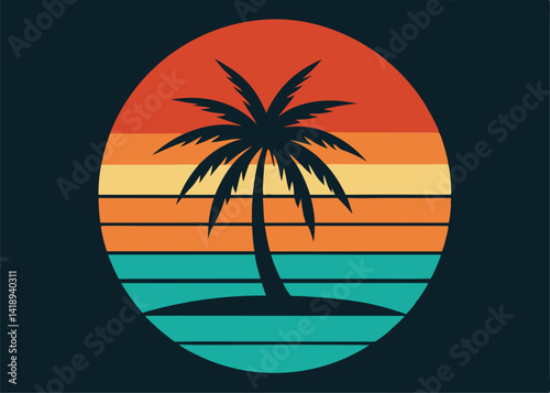 retro summer t shirt design with vintage dog in sunglasses