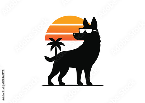 vibes t shirt design with black silhouette illustration