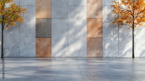 Modern autumn plaza architectural design