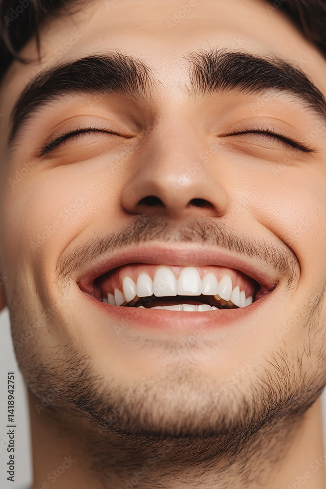 Close-up of a smiling business man, a handsome business tough guy Close-up of a smiling business man, a handsome business tough guy