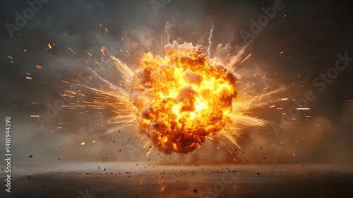 Fiery Explosion of Emotional Energies Colliding in a Dynamic Abstract Representation  A powerful intense image depicting the collision and release of intense emotions and forces in an abstract