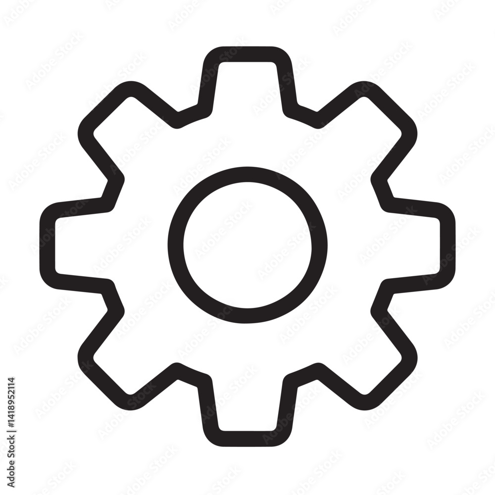 simple cogwheel design black white simple cogwheel design black white